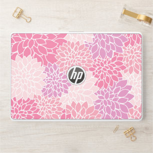 Dahlia Flowers, Pattern Of Flowers, Pink Dahlia HP Laptop Skin