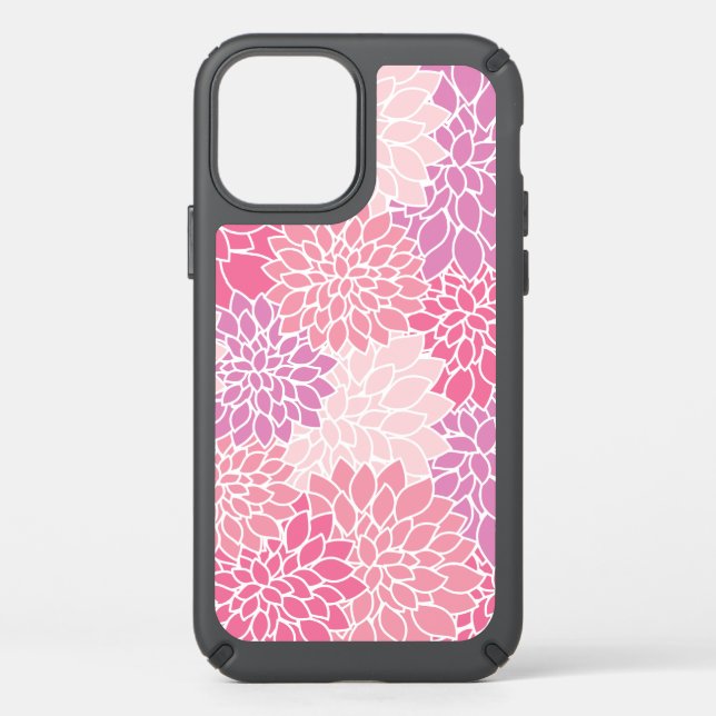 Dahlia Flowers, Pattern Of Flowers, Pink Dahlia Speck iPhone 12 Case (Front)