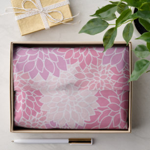 Dahlia Flowers, Pattern Of Flowers, Pink Dahlia Tissue Paper