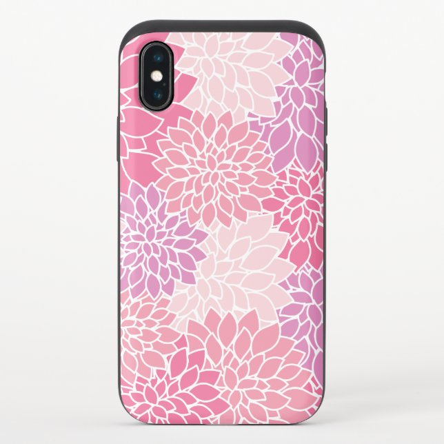 Dahlia Flowers, Pattern Of Flowers, Pink Dahlia Uncommon iPhone Case (Back)
