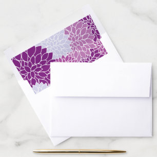 Dahlia Flowers, Pattern Of Flowers, Purple Dahlia Envelope Liner