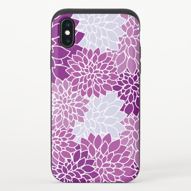 Dahlia Flowers, Pattern Of Flowers, Purple Dahlia Uncommon iPhone Case (Back)
