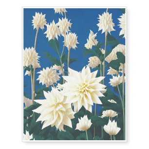 Dahlia flowers temporary tattoos