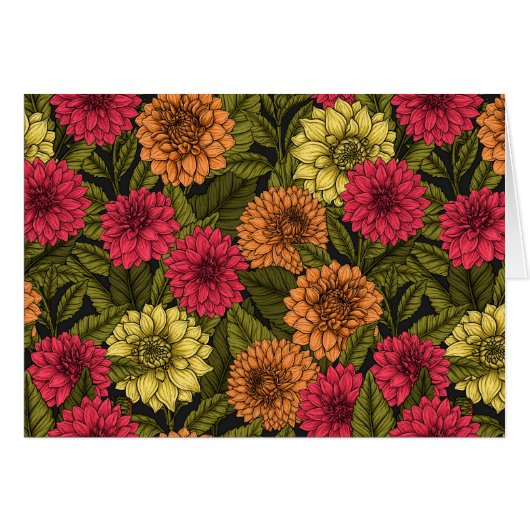 Dahlia garden cards (Front Horizontal)