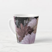 Dahlia Garden Flowers Floral Abstract Latte Mug (Left Angle)