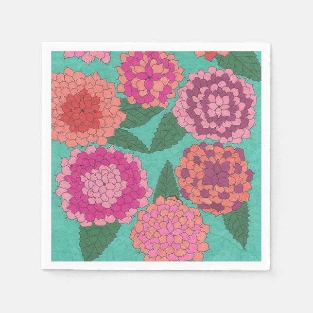 Dahlia Garden  Napkins (Front)