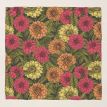 Dahlia garden scarf<br><div class="desc">Hand-drawn vector pattern with dahlia flowers.</div>