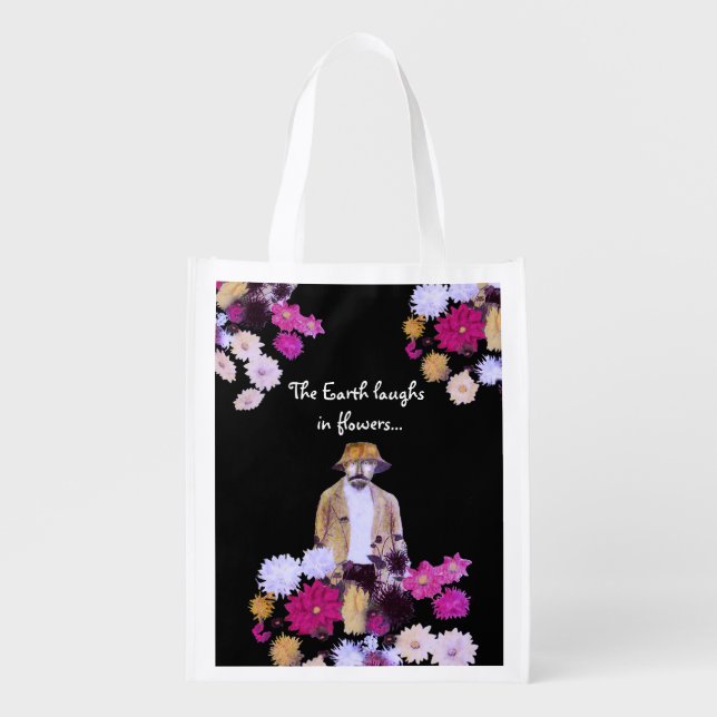Dahlia Gardener Grocery Bag (Front)
