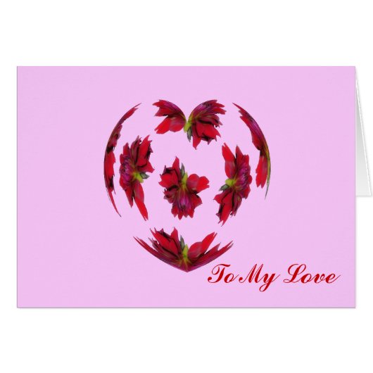 Dahlia Heart Cards (Front Horizontal)
