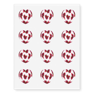 Dahlia Heart Temporary Tattoos