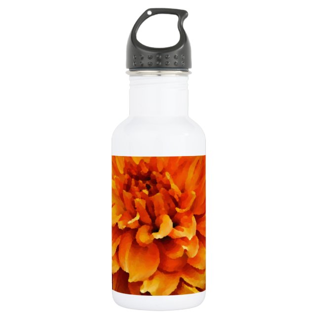 Dahlia - Honeymoon  - Orange Water Bottle (Front)