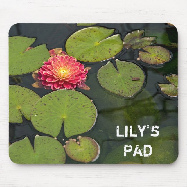 Dahlia In Pond Mouse Pad (Front)