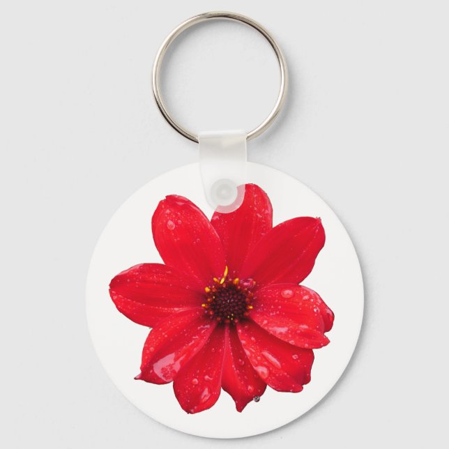 Dahlia in the Rain Keychain (Front)