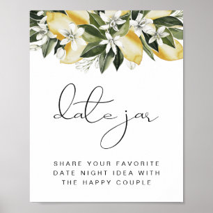 DAHLIA Lemon Citrus Date Jar Date Night Poster