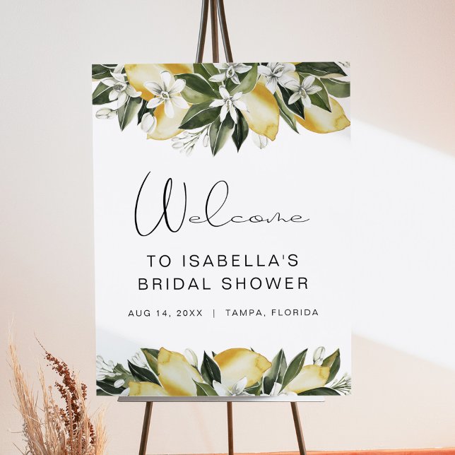 DAHLIA Lemon Citrus Fruit Summer Bridal Shower Foa Foam Board (Creator Uploaded)