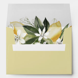 DAHLIA Lemon Citrus Fruit Summer Floral Envelope