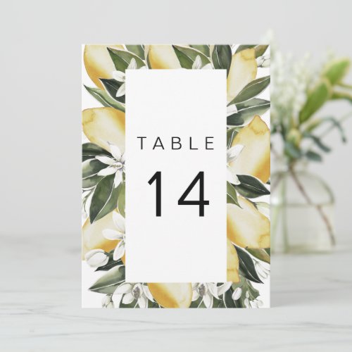 DAHLIA Lemon Citrus Garden Fruit Table Number