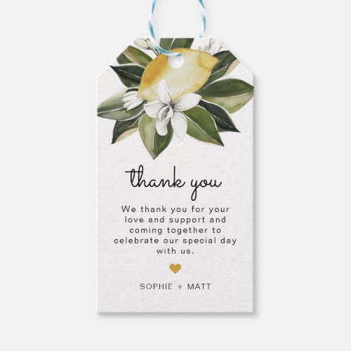 Dahlia _ Lemon Citrus Tropical Garden Fruit Gift Tags