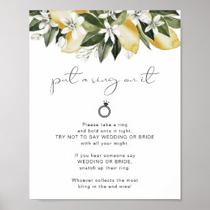 DAHLIA Lemon Don't Say Bride or Ring Game Poster