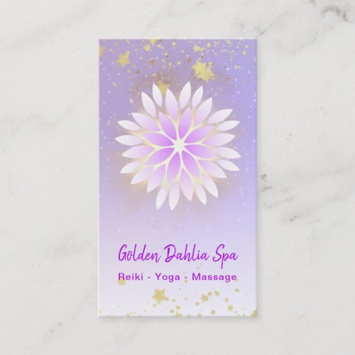  Dahlia Mandala Pastel Lavender Pink AP2 Business Card