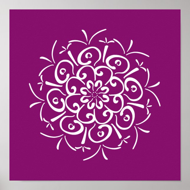 Dahlia Mandala Poster (Front)
