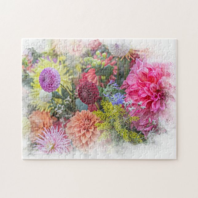 Dahlia Mania Gardener's Delight Jigsaw Puzzle (Horizontal)