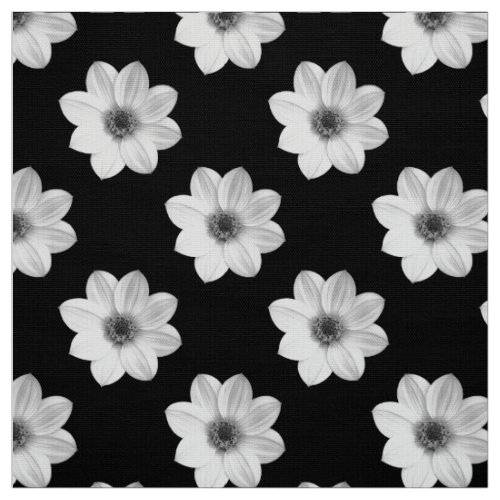 Dahlia Pattern _ Black and White Fabric