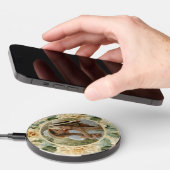 Dahlia Pattern Personalized Photo Wireless Charger (Hand)