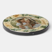 Dahlia Pattern Personalized Photo Wireless Charger (Front 2)