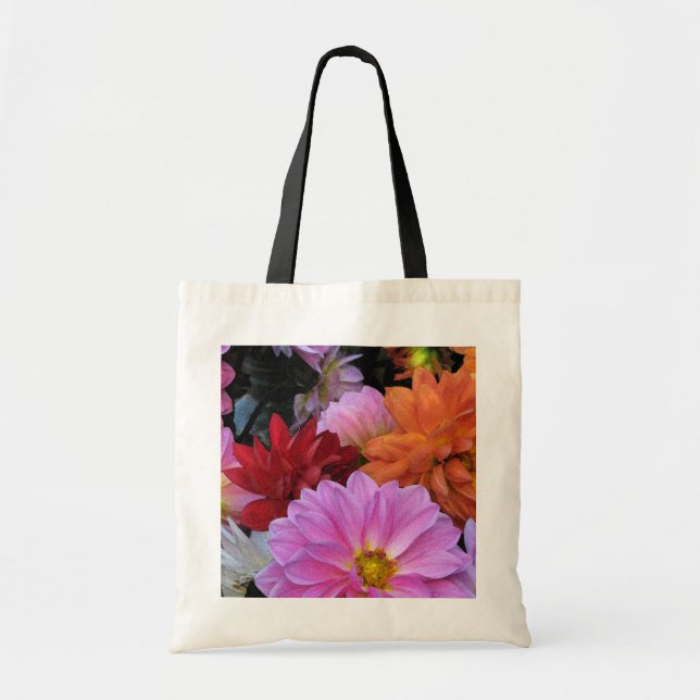 Dahlia Petals Tote Bag (Front)
