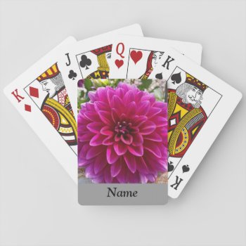 Dahlia Playing Cards by LLChemis_Creations at Zazzle