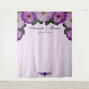 Dahlia Purple Lavender Floral Wedding Backdrop
