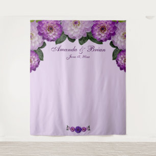 Dahlia Purple Lavender Floral Wedding Backdrop