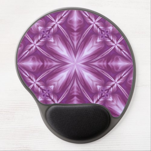 Dahlia Purple Milky White Clouds Abstract Pattern Gel Mouse Pad