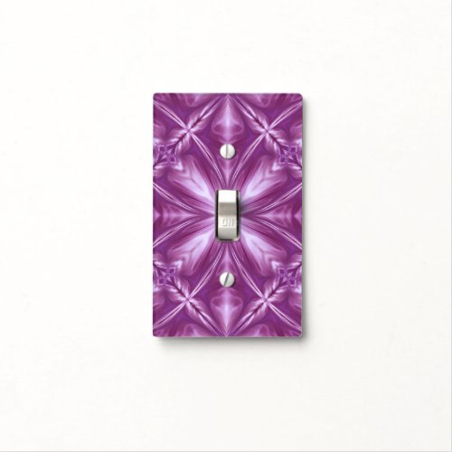 Dahlia Purple Milky White Clouds Abstract Pattern Light Switch Cover