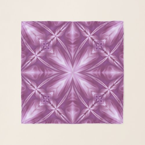 Dahlia Purple Milky White Clouds Abstract Pattern Scarf