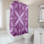 Dahlia Purple Milky White Clouds Abstract Pattern Shower Curtain