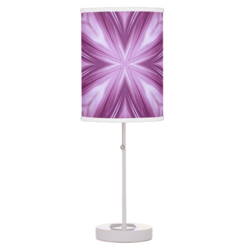 Dahlia Purple Milky White Clouds Abstract Pattern Table Lamp