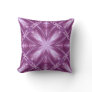 Dahlia Purple Milky White Clouds Abstract Pattern Throw Pillow