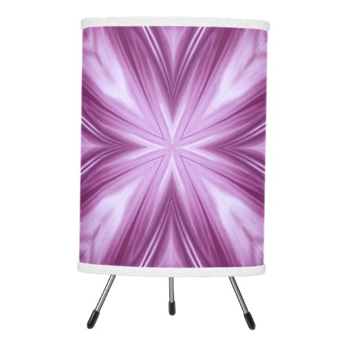 Dahlia Purple Milky White Clouds Abstract Pattern Tripod Lamp