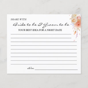 Dahlia & roses share a date night idea card flyer
