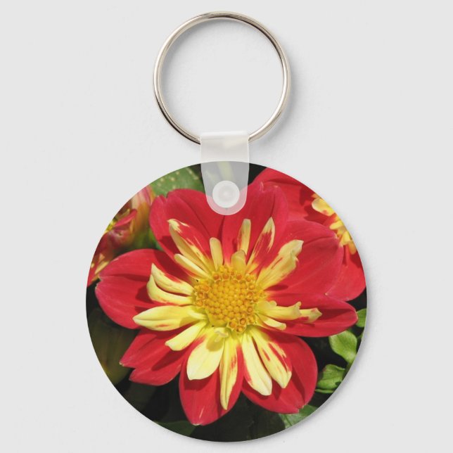 Dahlia Scarlet Keychain (Front)