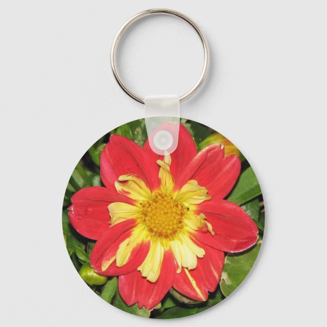 Dahlia Scarlet Keychain (Front)