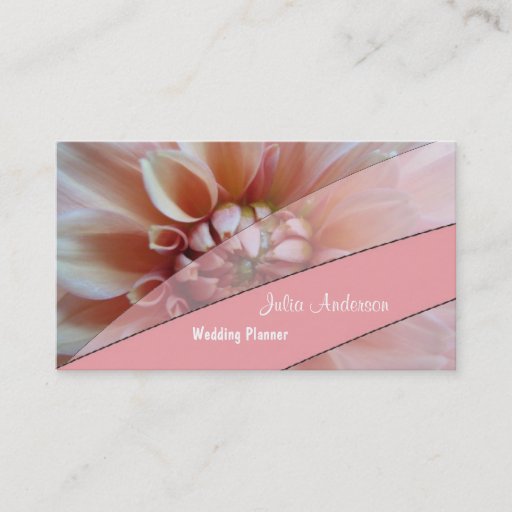 Customizable Dahlia Wedding Planner Business Card