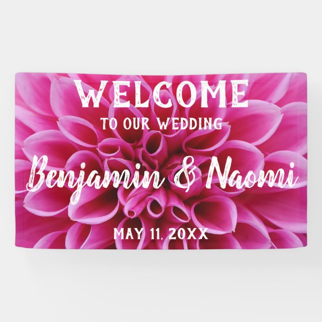 Dahlia Wedding Welcome Banner (Horizontal)