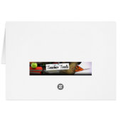 Dahlia White Flower Teacher Cards (Back Horizontal)