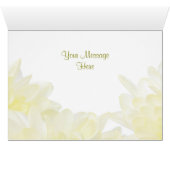 Dahlia White Flower Teacher Cards (Inside Horizontal (Bottom))