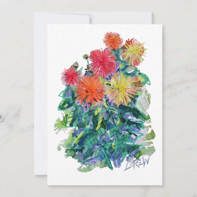 Dahlias #170310 note card (Front)