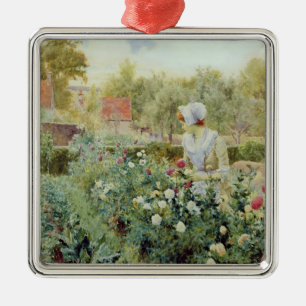 Dahlias, 1896 metal ornament