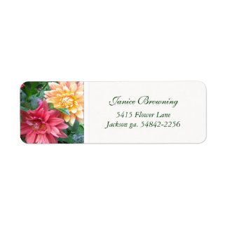 Dahlias Address Label